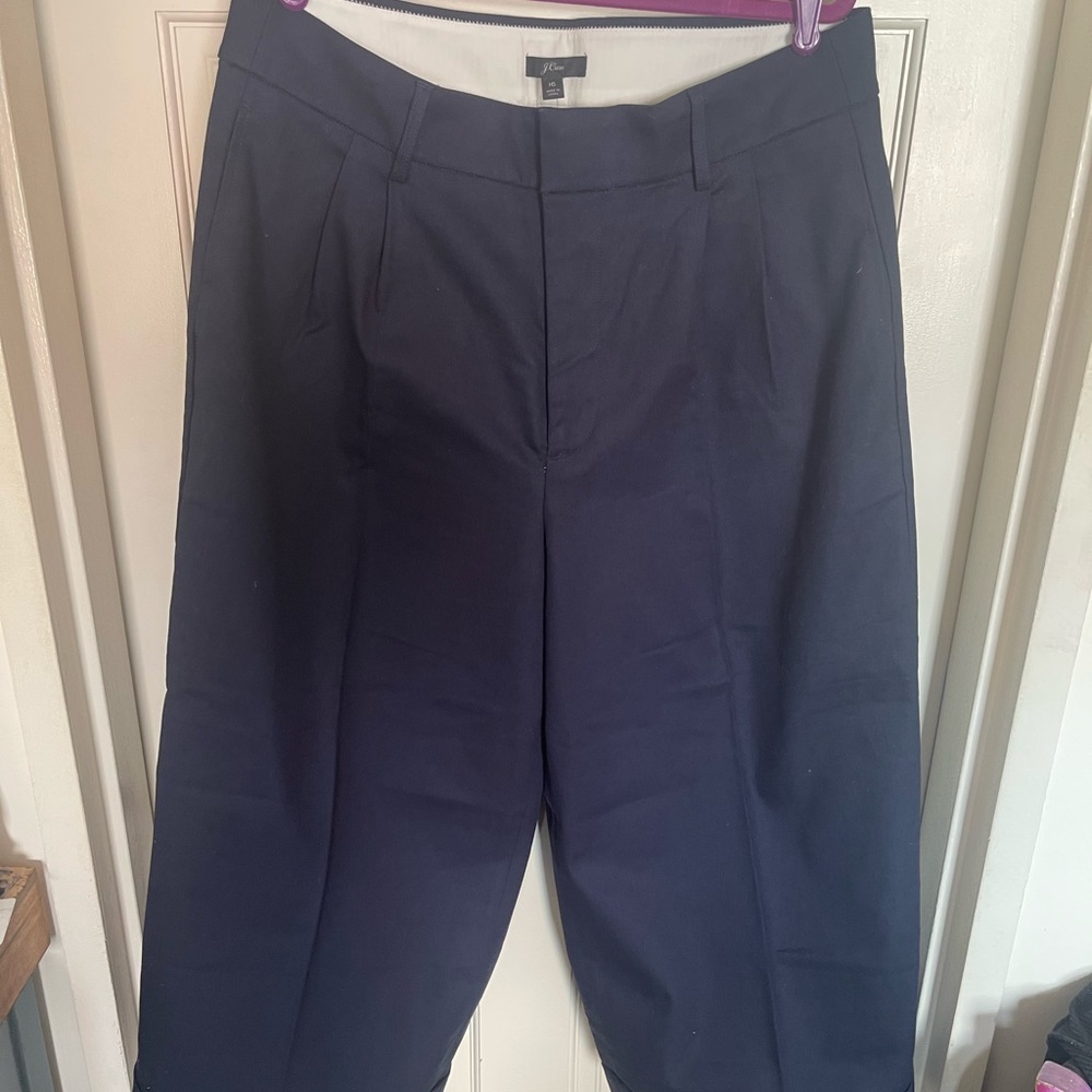 J. Crew Wide-leg cropped pant in stretch twill